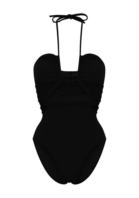 Black cut-out-detail swimsuit - women